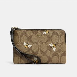 COACH Bee Corner Wristlet - NWT